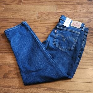 NWT Levi's Boyfriend Mid‎ Rise Dark Wash Women's Jeans Size 12